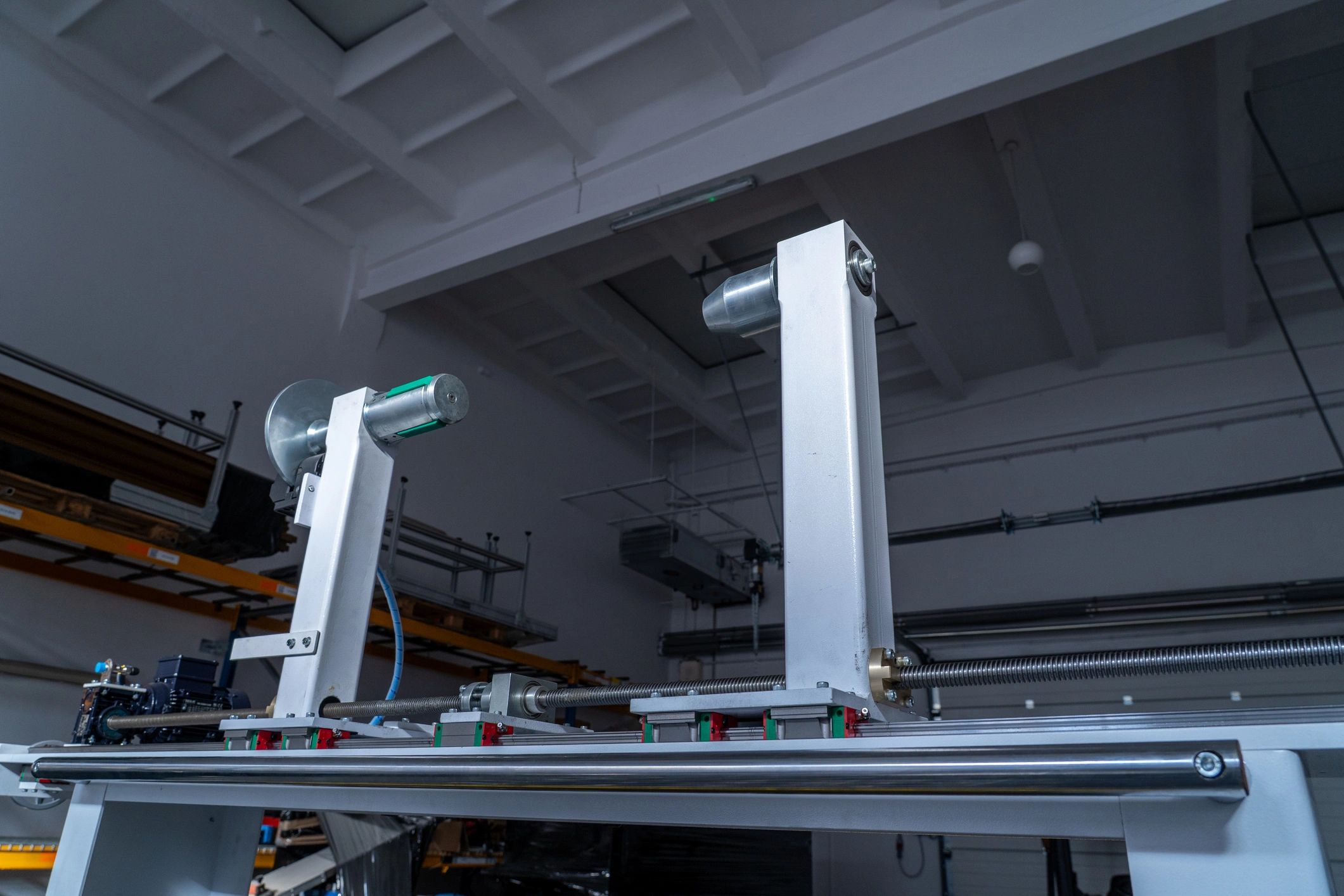 Industrial precision positioning system in a factory workshop